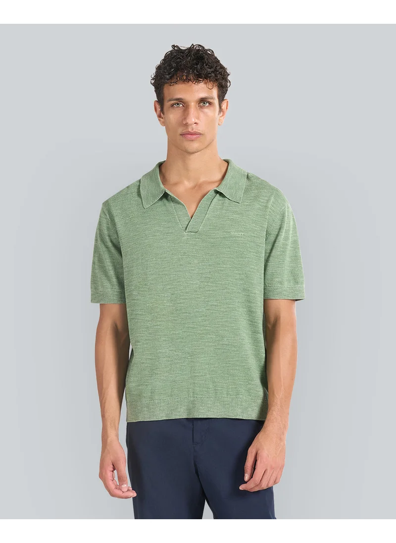 غانت Sunfaded Short Sleeve Polo Sweater