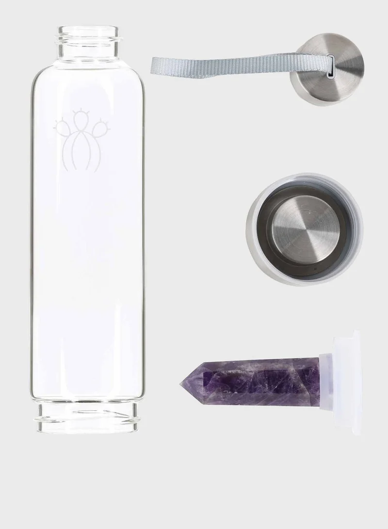 Prickly Pear Amethyst Interchangeable Crystal Water Bottle