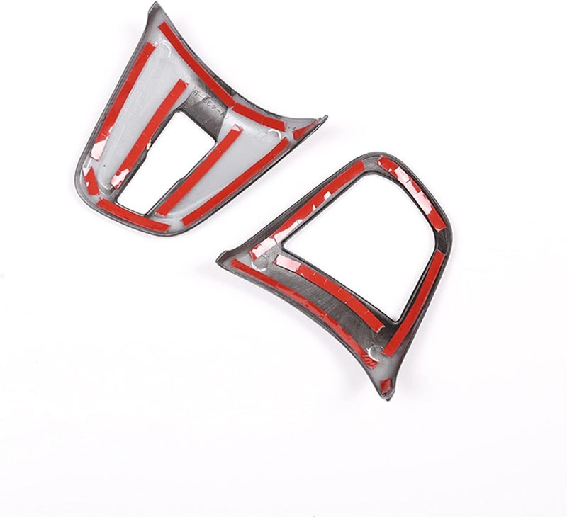Wivplex Black Wood Grain ABS Steering Wheel Button Cover Trim - Image 2