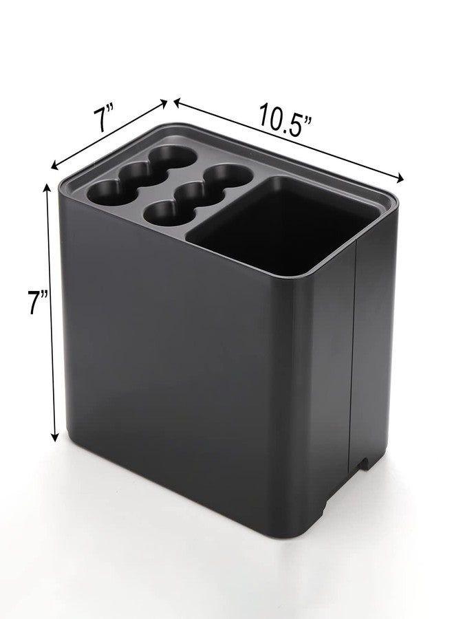 Elsjoy Black Umbrella Stand, Entryway Umbrella Organizer, Compact and Efficient with Removable Drip Tray, Holds 10 Umbrellas - Image 2