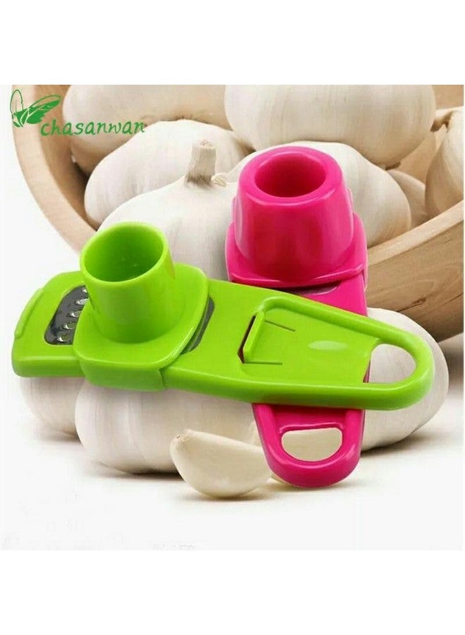 IKARUS Plastic Garlic Ginger Grater Plastic Chopper Kitchen Tool, Multicolour 2 pcs - Image 4
