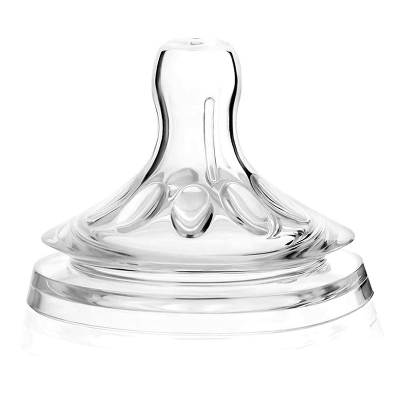 Naroote حلمات 4 قطع نانو بيبي حلمات زجاجة حلمات شفافة من السيليكون الناعم زجاجات الأطفال لحلمات الرضع من 6 إلى 12 شهرًا - Image 3