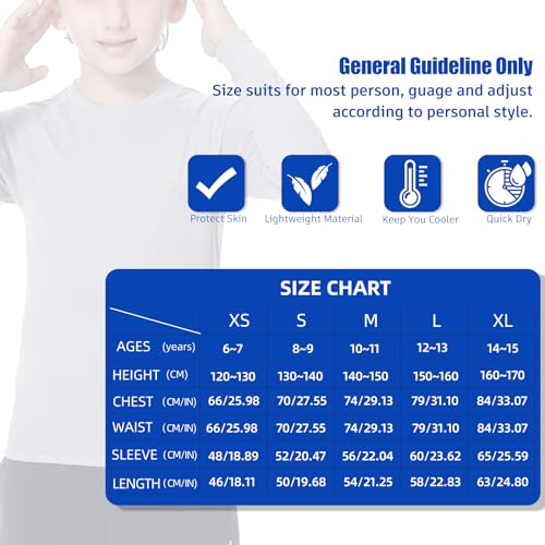MEETWEE Children's Base Layer Boys Long Sleeve Shirt Quick Dry Kids Thermal Long Underwear,UPF50+ Boy Rash Guard Shirts Grey - Image 2