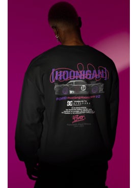Fuddy Moda Hoonigan Racing Division Back Printed Hoodless Sweatshirt, Oversize Ken Block 43 Sweat  - Image 4