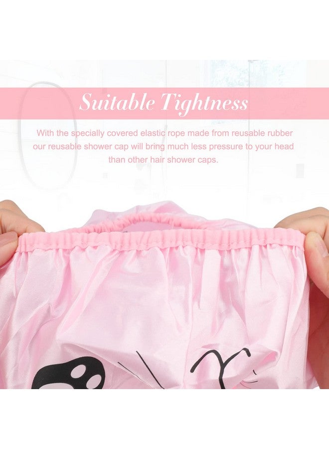 g2plus 2 Pcs Kids Shower Cap Funny Cute Cartoon Bath Hat Waterproof Shower Bath Caps For Boys Or Girls (Grey) - Image 4