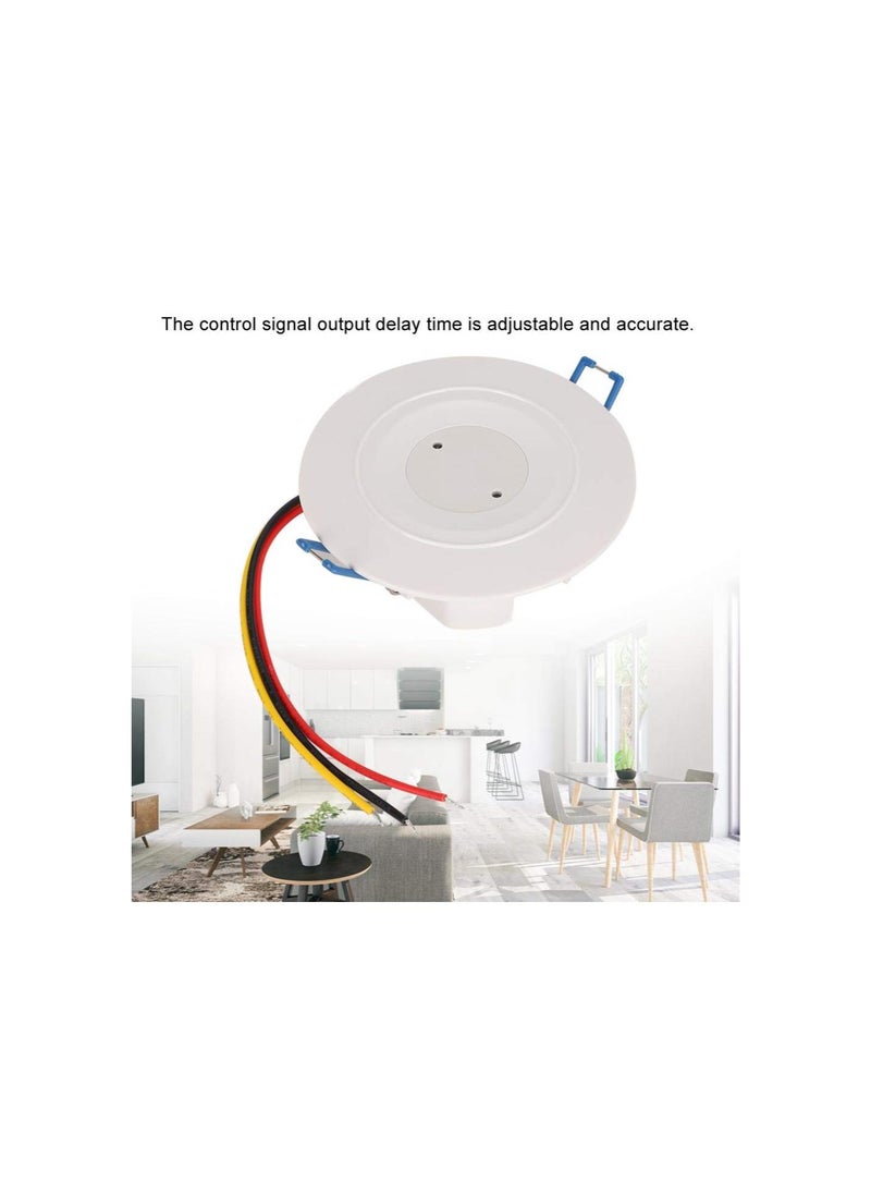 Motion Sensor Light Switch, 360 Degree Smart Microwave Sensor Ceiling Occupancy Sensor Detector, Ceiling PIR Motion Sensor Switch with High Sensitive