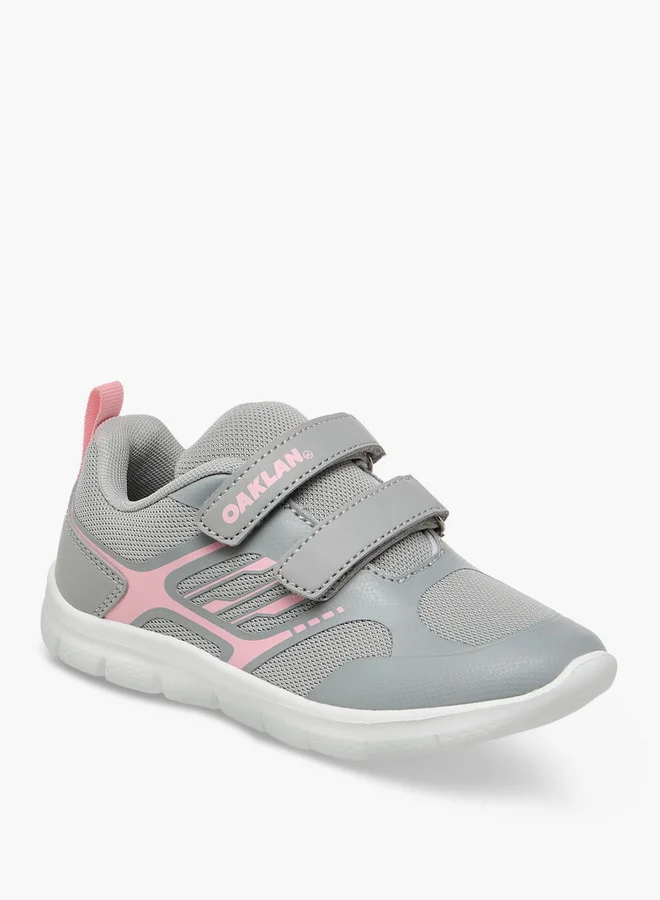 شو اكسبرس Logo Print Sports Shoes with Hook and Loop Closure