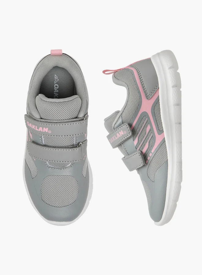 شو اكسبرس Logo Print Sports Shoes with Hook and Loop Closure