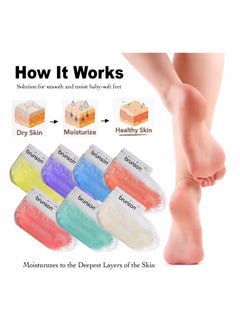 brunson Brunson Paraffin Wax Socks Disposable Foot Moisturizing Spa Socks for Cracked Heels Dry Skin Pedicure Paraffin Therapy 6pcs Feet Wax Care Soft Hydrating Foot Bags for Deep moisturization  - Image 4