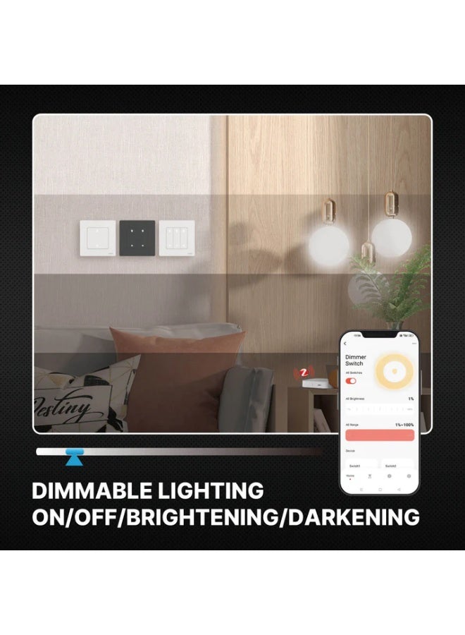 مويس مفتاح تعتيم ذكي MOES Zigbee – 2 زر (رمادي) مع زر ضغط دائري | وحدة تحكم ذكيّة لمشاهد الإضاءة، يعمل مع Tuya وSmart Life، ويتطلب Zigbee Hub - Image 3