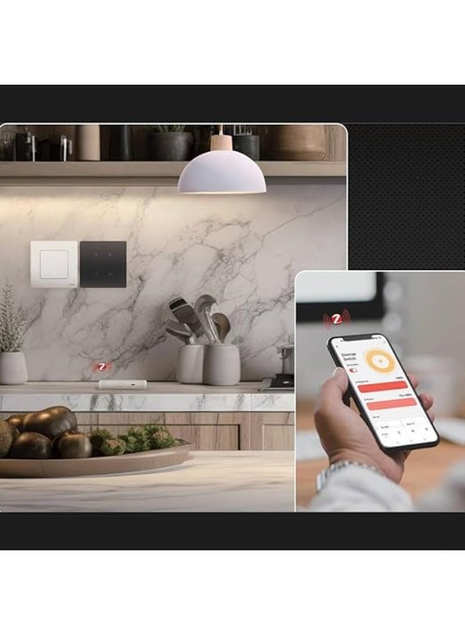 مويس مفتاح تعتيم ذكي MOES Zigbee – 2 زر (رمادي) مع زر ضغط دائري | وحدة تحكم ذكيّة لمشاهد الإضاءة، يعمل مع Tuya وSmart Life، ويتطلب Zigbee Hub - Image 4