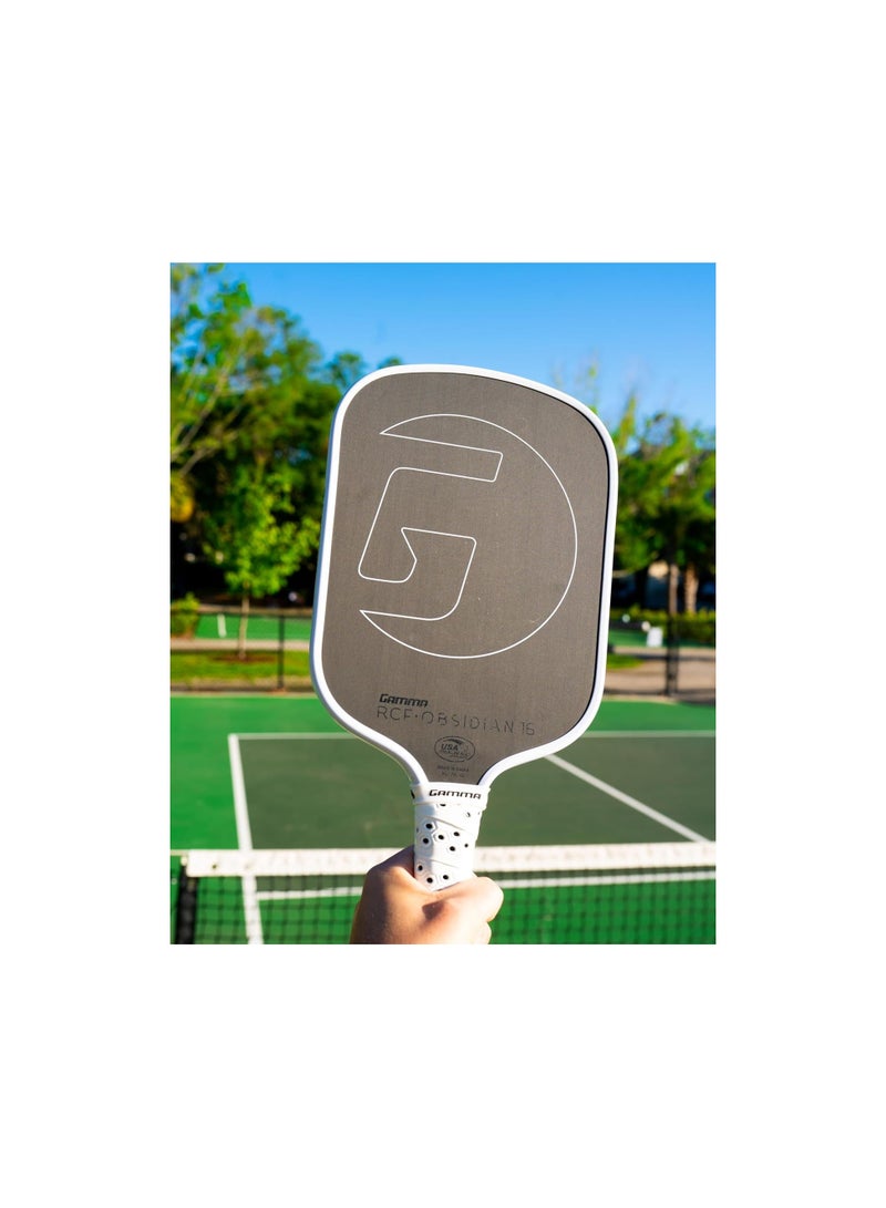 Gamma GAMMA Obsidian 13 Carbon Fiber Pickleball Paddle with 13mm Core, Comfortable Molded Foam Handle, and Customizable Handle Weight System  - Image 4