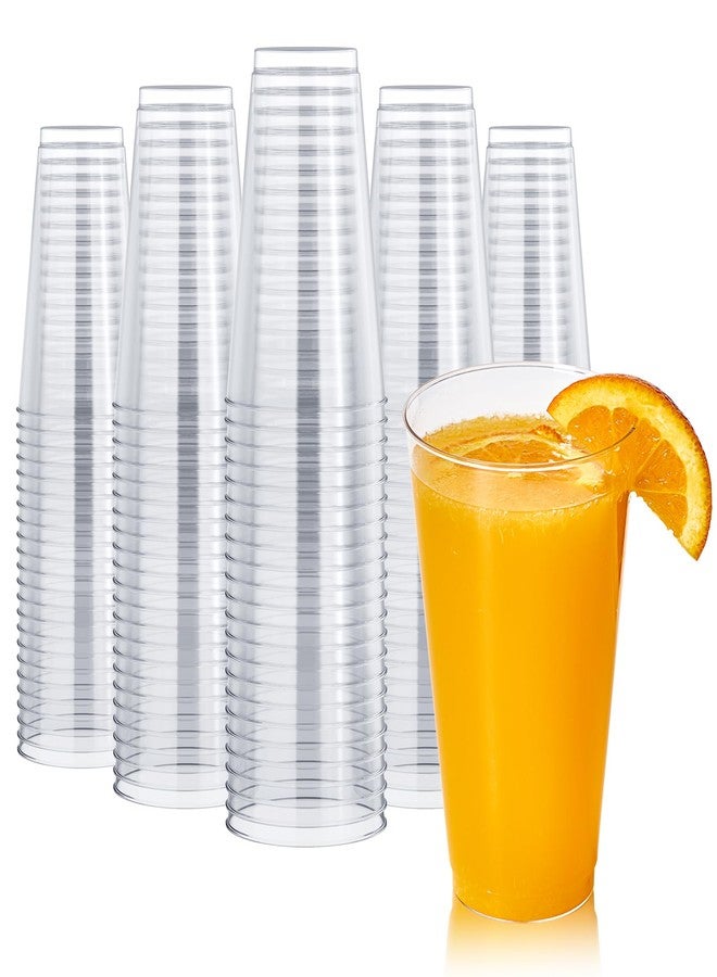 FOCUSLINE 200 Pack 16 oz Clear Plastic Cups, Large Disposable Cups Plastic Party Cup, 16 Ounce Heavy duty Clear Cups for Party, Thanksgiving, Halloween, Christmas - Image 1