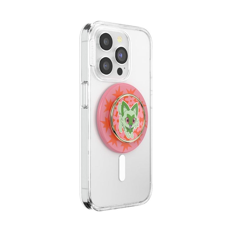 PopSockets Phone Grip for MagSafe, Magnetic Holder, Phone Stand, Pokemon - Sprigatito Stretch - Image 2