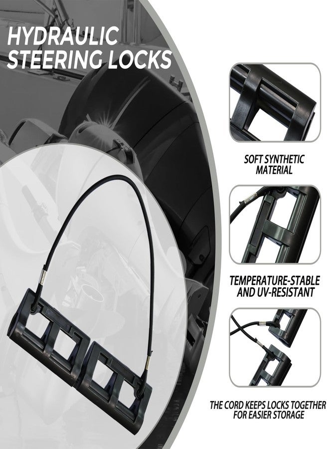 JNDO Outboard Hydraulic Steering Lock 4”Outboard Motor Steering Lock Boat Motor Steering Clips for Boat Steer Stop - Image 2