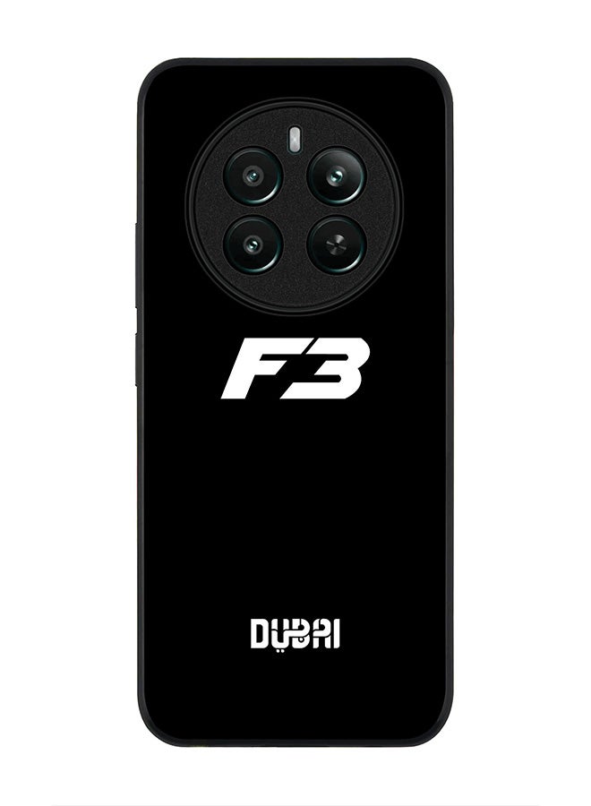 Stylizedd Rugged Black edge case for Realme 12 Plus 5G / Realme 12 4G, Slim fit Soft Case Flexible Anti Drop TPU Gel Thin Cover -   Faz3 Dubai Black - Image 1