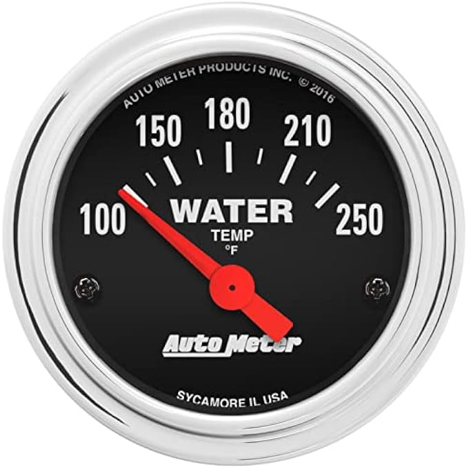 Unity 2532 Traditional Chrome Electric Water Temperature Gauge - Image 1