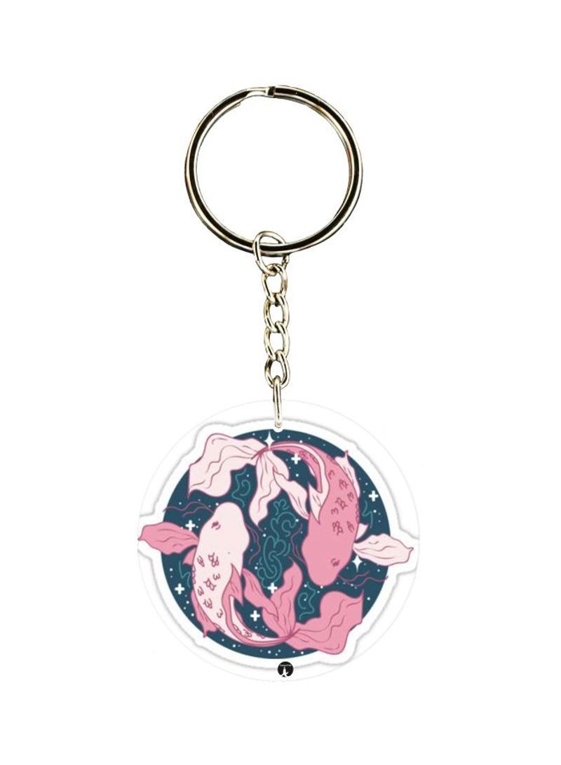 RKN Fish Printed Dual Sided Keychain