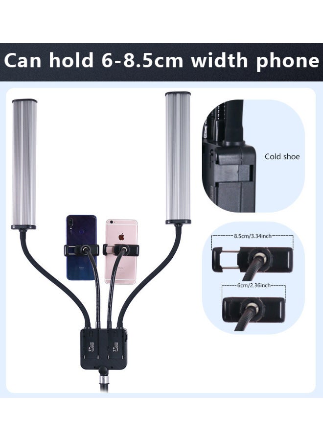 general AL-45X Double-arm Live Fill Light Mobile Phone Network Red Anchor Beauty Light Jewelry Clothing Stall Photography Light-Color:1.8 M Reverse Folding Bracket - Image 4