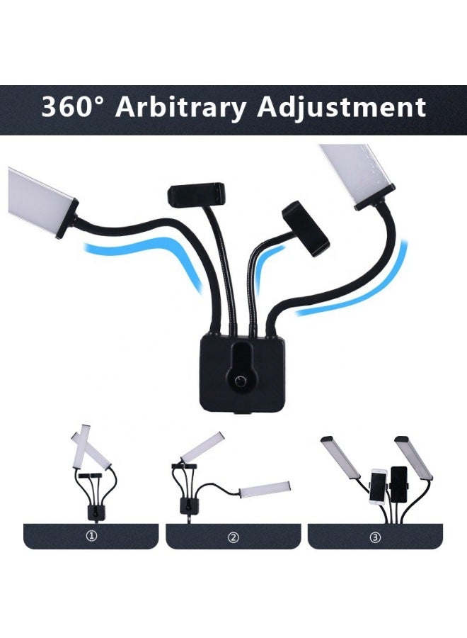 general AL-45X Double-arm Live Fill Light Mobile Phone Network Red Anchor Beauty Light Jewelry Clothing Stall Photography Light-Color:1.8 M Reverse Folding Bracket - Image 3