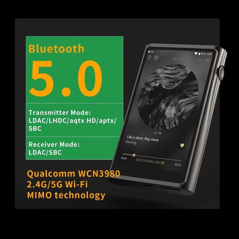 Shanling M7 Portable Music Player Android 10 HiFi with High-Resolution Sound, Gold - Image 5