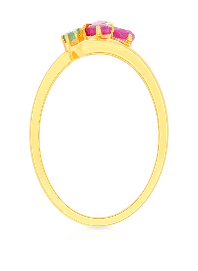 Malabar Gold and Diamonds 22 Carat 916 Purity Precia Gemstone Ring PNAFNC068RN1 for Women  - Image 3