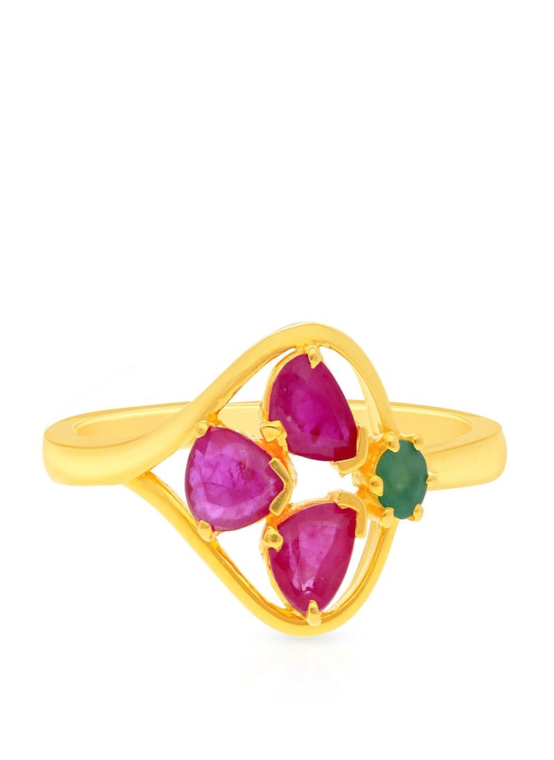 Malabar Gold and Diamonds 22 Carat 916 Purity Precia Gemstone Ring PNAFNC068RN1 for Women  - Image 2
