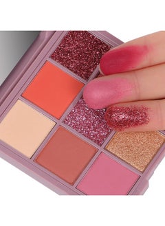 Vodisa Eyeshadow Palette Smooth Matte Shimmer Glitter Eye Makeup Palette High Pigmented Blendable Long Lasting Eye Nudes Neutral Palette Travel Size Makeup Pallet (Rose Nudes)  - Image 5