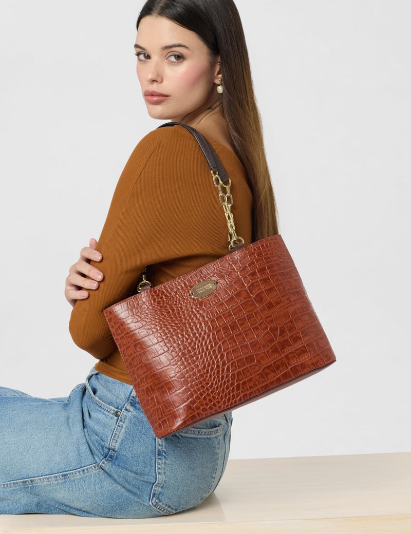 Hidesign Women Clutch (Tan) - Image 2