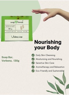 Soap&Friends Verbena Bar Soap – Handmade Natural Bath Soap with Coconut Oil & Camellia Leaf  - Image 3