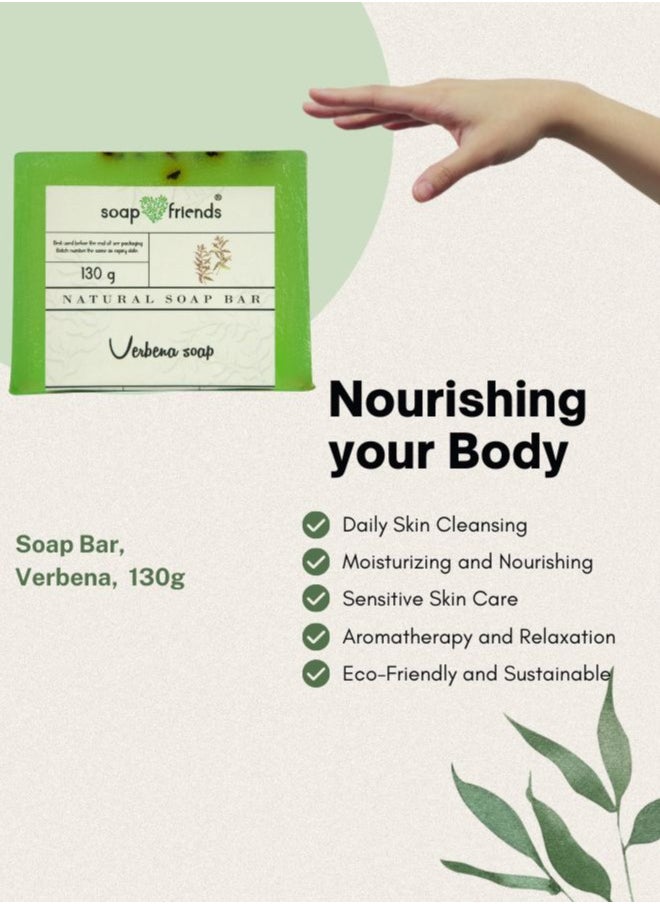 Soap&Friends Verbena Bar Soap – Handmade Natural Bath Soap with Coconut Oil & Camellia Leaf  - Image 3