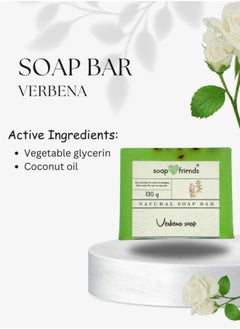 Soap&Friends Verbena Bar Soap – Handmade Natural Bath Soap with Coconut Oil & Camellia Leaf  - Image 4