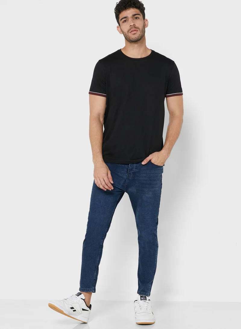 برايف سول Rib Sleeve T Shirt