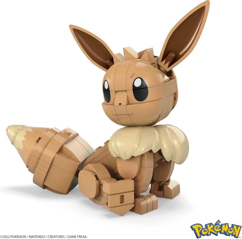 Mega Bloks MEGA Pokemon Action Figure Building Toys, Build & Show Eevee with 215 Pieces, 1 Poseable Character, 4 Inches Tall, for Kids - Image 2