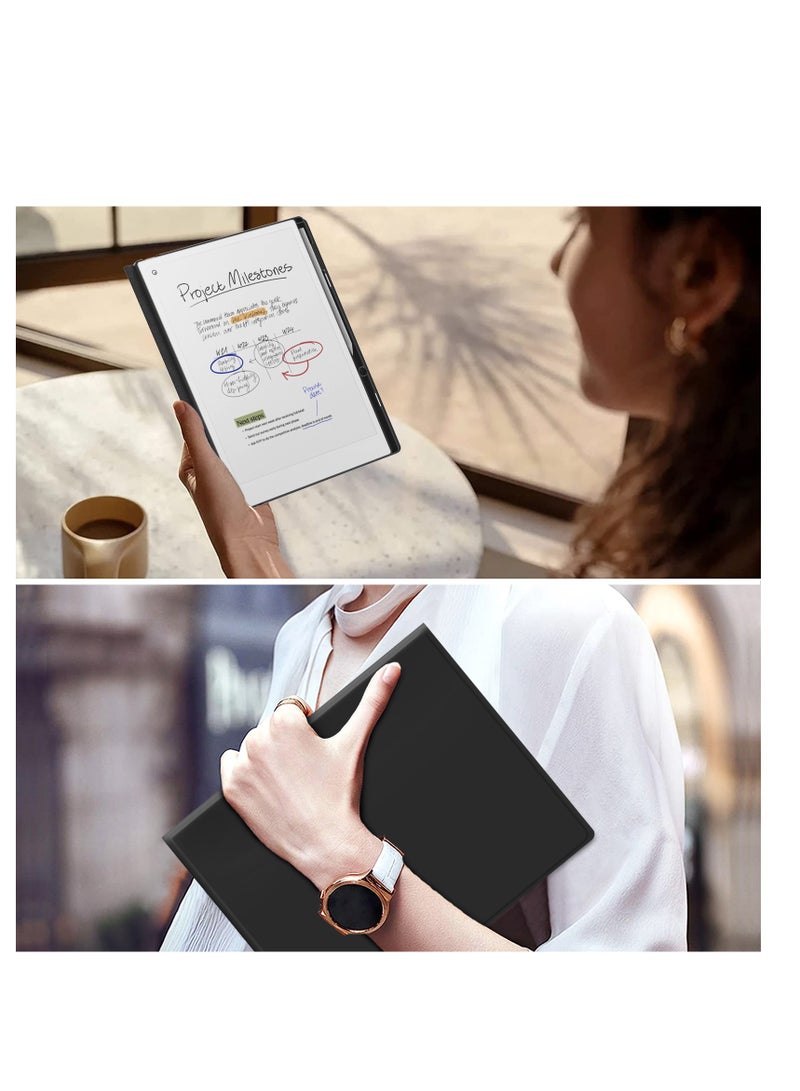 My Choice Remarkable Paper Pro 11.8”, Slim Hard Back Shell Protective Auto Sleep/Wake Book Folio Cover with Pen Holder for Remarkable Paper Pro Tablet 2024 Released, Black - Image 3