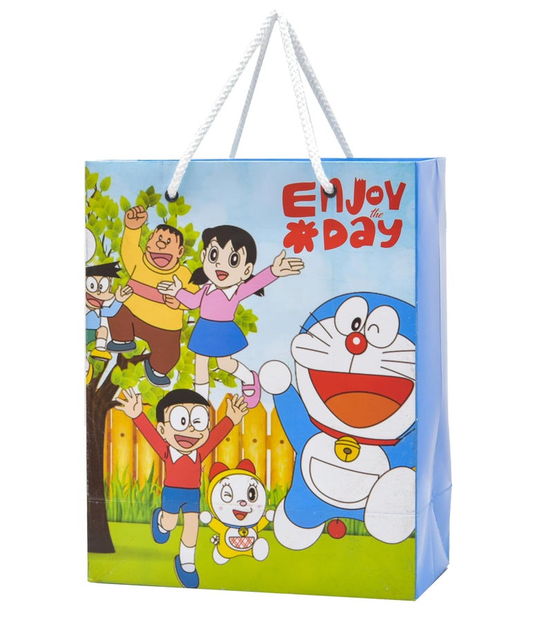 PPJ ® -HAPPY BIRTHDAY (CARTOON DOREMON THEME) PARTY (30 Pcs.) PAPER CARRY BAG, 10 Inch X 8 Inch X 4 Inch RETURN GIFT/HAPPY BIRTHDAY/RETURN GIFTS/GIFTS/GIFT BAGS/GIFT COVERS (Pack of 30) - Image 1