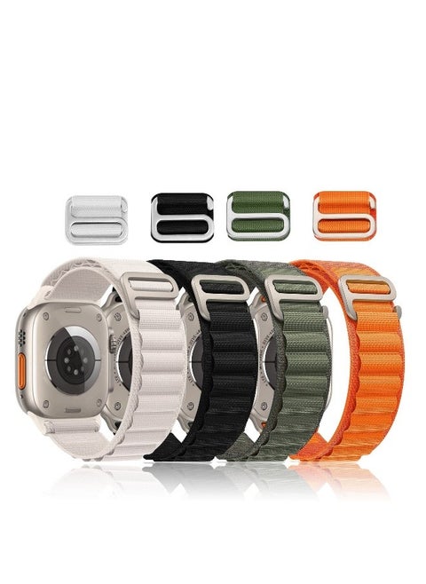 4 Pack Alpine Loop Bands for Apple Watch Ultra/SE/Series 8-1 - Adjustable Nylon Strap with Titanium G-Hook - Sweat & Water Resistant