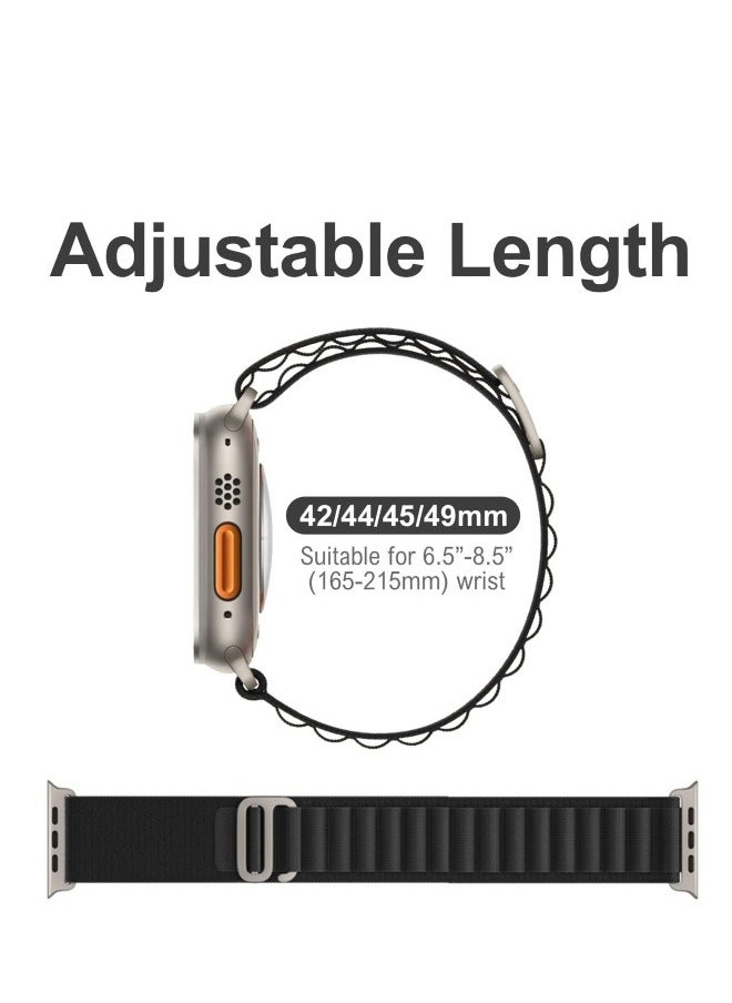 linkship - 4 Pack Alpine Loop Bands for Apple Watch Ultra/SE/Series 8-1 - Adjustable Nylon Strap with Titanium G-Hook - Sweat & Water Resistant - Image 1