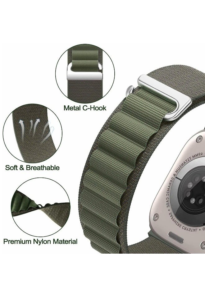 linkship - 4 Pack Alpine Loop Bands for Apple Watch Ultra/SE/Series 8-1 - Adjustable Nylon Strap with Titanium G-Hook - Sweat & Water Resistant - Image 1