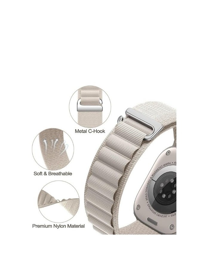 linkship - 4 Pack Alpine Loop Bands for Apple Watch Ultra/SE/Series 8-1 - Adjustable Nylon Strap with Titanium G-Hook - Sweat & Water Resistant - Image 1