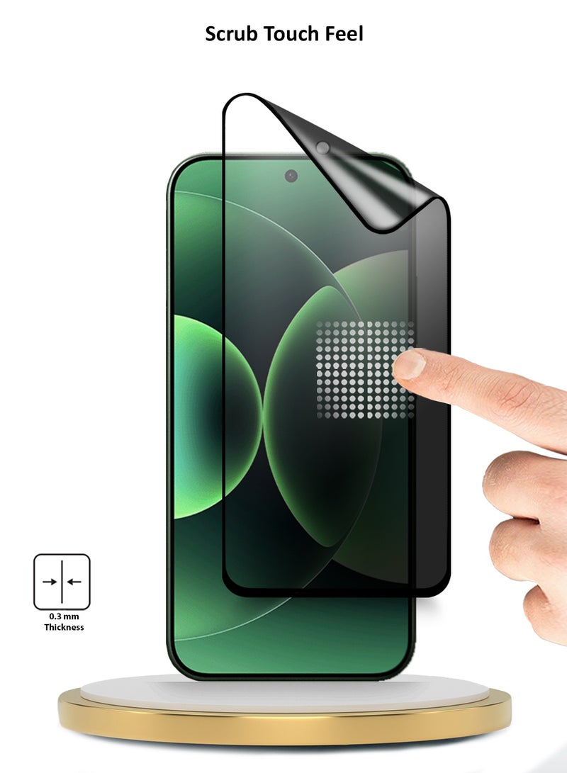 Wtech Xiaomi 17 Pro Max 5G 2025 Premium Nano Ceramic Privacy Full Glue Full Cover Matte Flexible Screen Protector (MSCNMP) - Clear/Black - Image 4