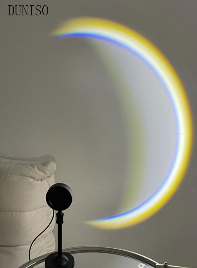 DUNISO ضوء ليلي لجهاز عرض مصباح القمر، مصباح قمر يعمل بإضاءة USB مع دعامة، مصباح تصوير ضوئي للجو الرومانسي للبث المباشر وخلفية سيلفي لديكور غرفة النوم - Image 1