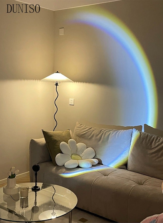 DUNISO ضوء ليلي لجهاز عرض مصباح القمر، مصباح قمر يعمل بإضاءة USB مع دعامة، مصباح تصوير ضوئي للجو الرومانسي للبث المباشر وخلفية سيلفي لديكور غرفة النوم - Image 3