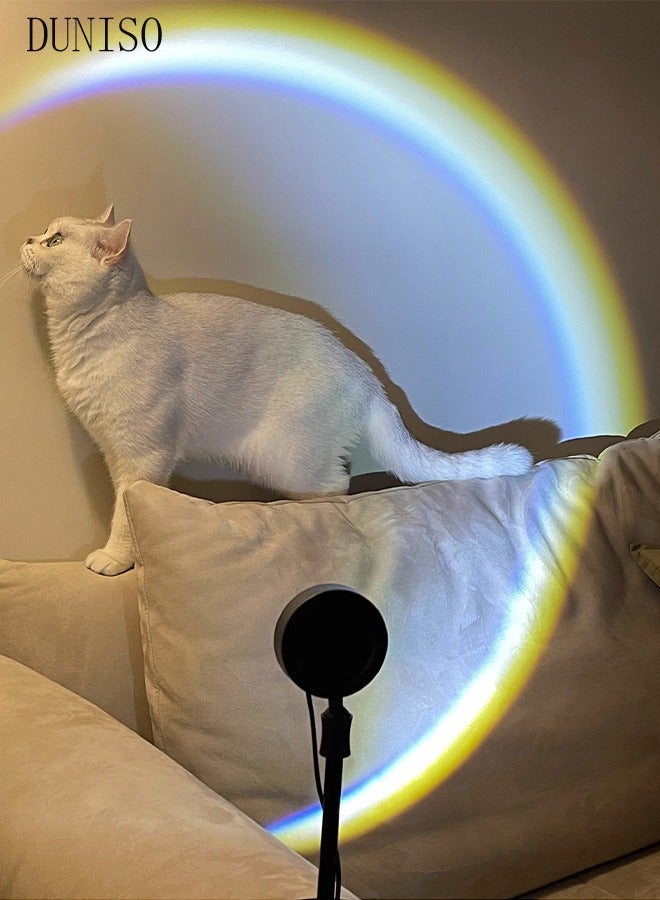 DUNISO ضوء ليلي لجهاز عرض مصباح القمر، مصباح قمر يعمل بإضاءة USB مع دعامة، مصباح تصوير ضوئي للجو الرومانسي للبث المباشر وخلفية سيلفي لديكور غرفة النوم - Image 4