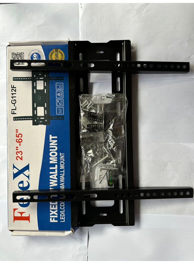 FeleX Fixed TV Wall Mount Bracket – For 23"-65" LED/LCD/Plasma Flat Screens, Black - Image 2