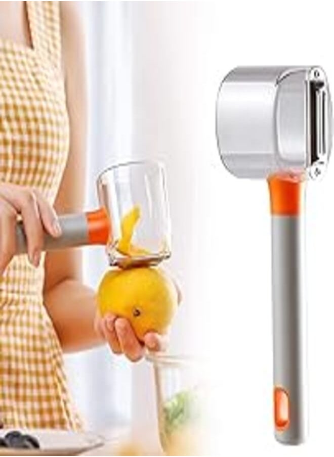 Zollyss - Zollyss orange peeler tool, potato peelers with container orange peeler, vegetable peelers for kitchen multi-functional peelers for kitchen orange potato carrot citrus vegetable fruit - Image 1