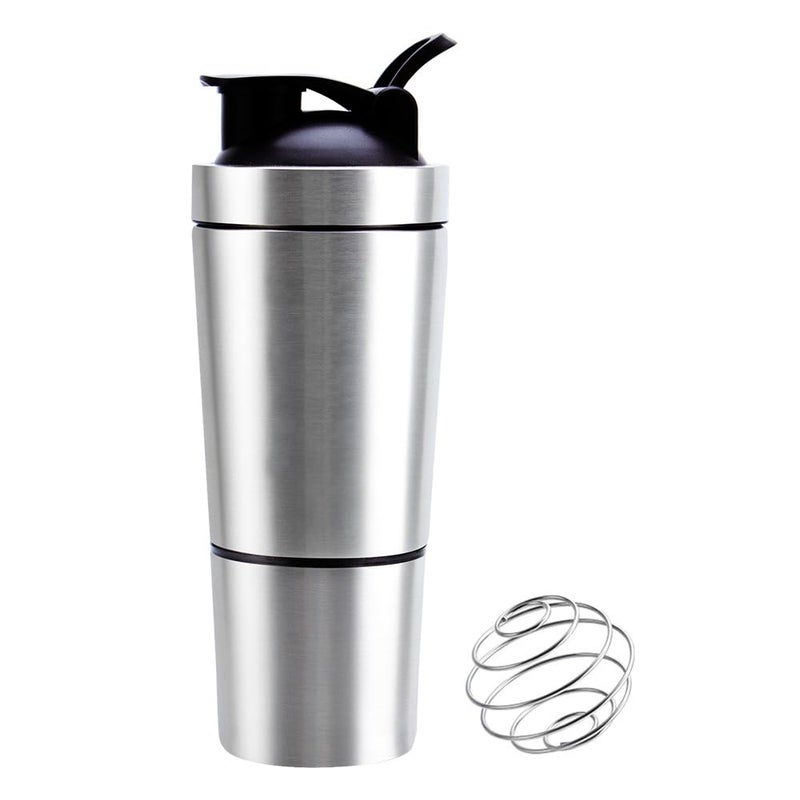 VALESKA Stainless Steel Protein Shaker Bottle 270 Fl Oz Insulated Leak Proof BPA Free Hiking