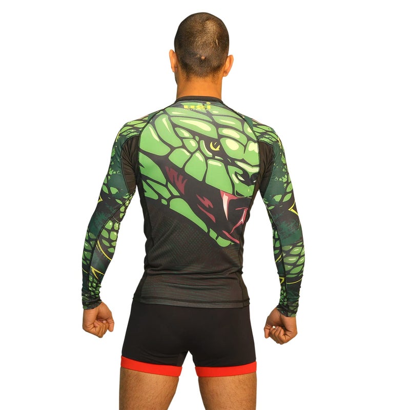 USI UNIVERSAL Rash Guard for Gym, 411RS Snake Rashguard for Running, Cycling, Swimming, Cricket, Basketball | Rashguard Swimming Costume for Men | Rash Guard for Men (Medium, Green) - Image 5