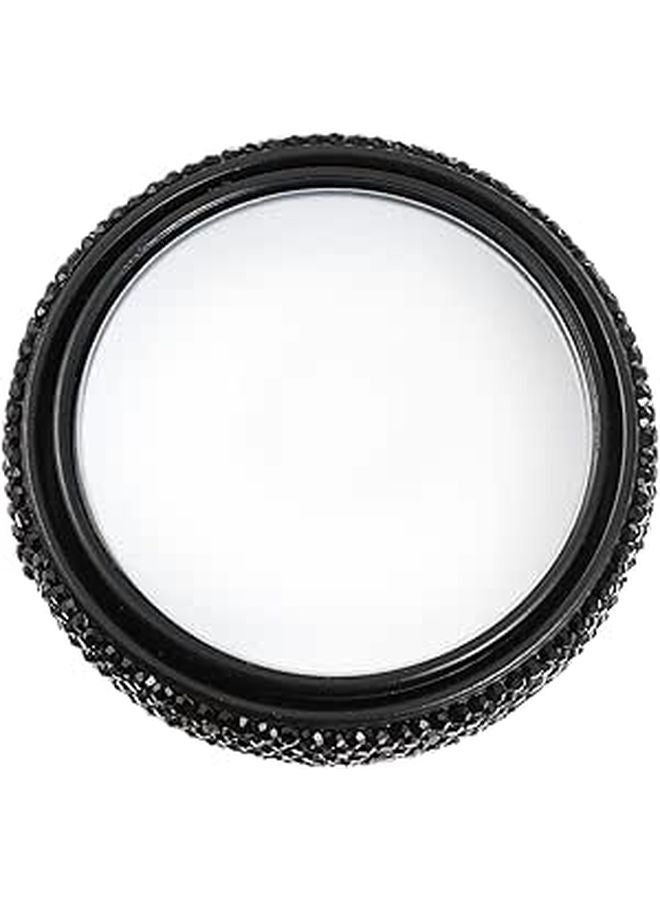 Black Plastic Car Blind Spot Mirror 360 Degree Adjustable Rotatable Wide Angle - Image 1