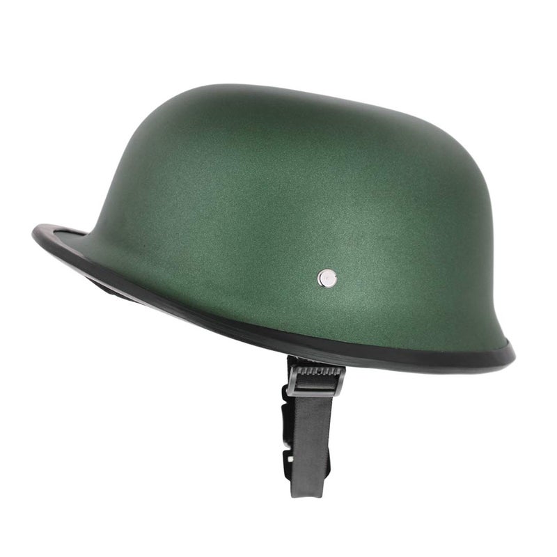 Sage Square German Retro Styled World War Inspire Half Helmet for Royal Enfield (Extra Large, Green Matte) (Non-Motorized) - Image 2